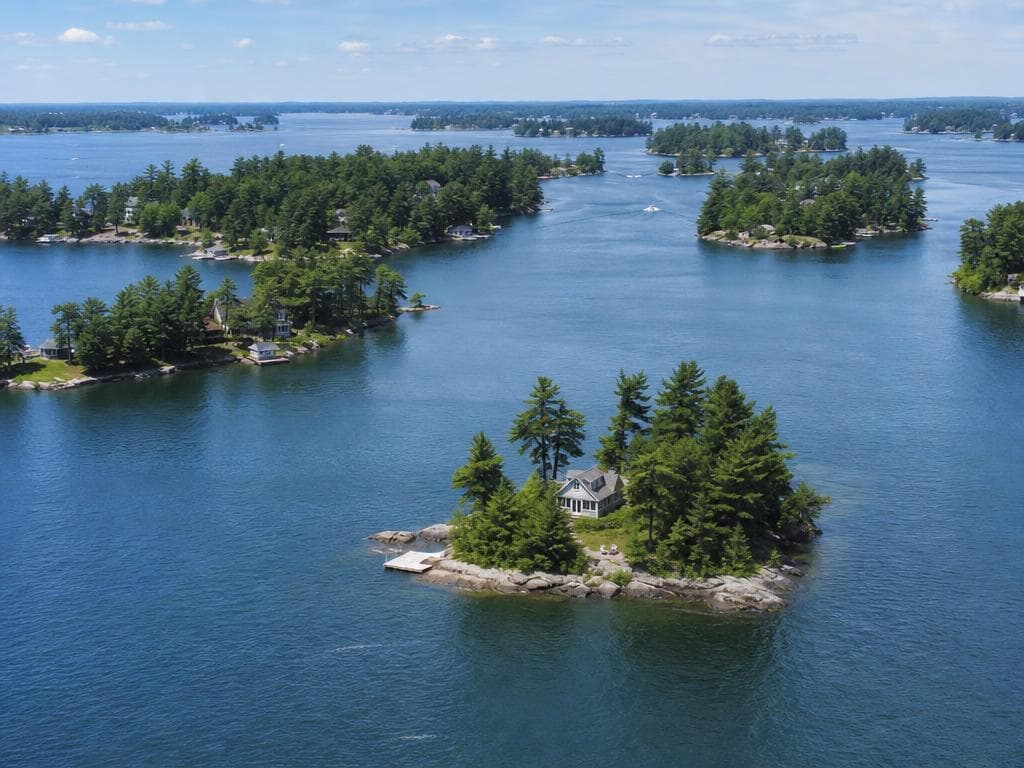 Islands and pines on the St. Lawrence River